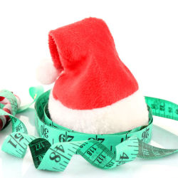 Santa hat with a measuring tape