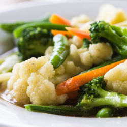 A meal of sauteed vegetables