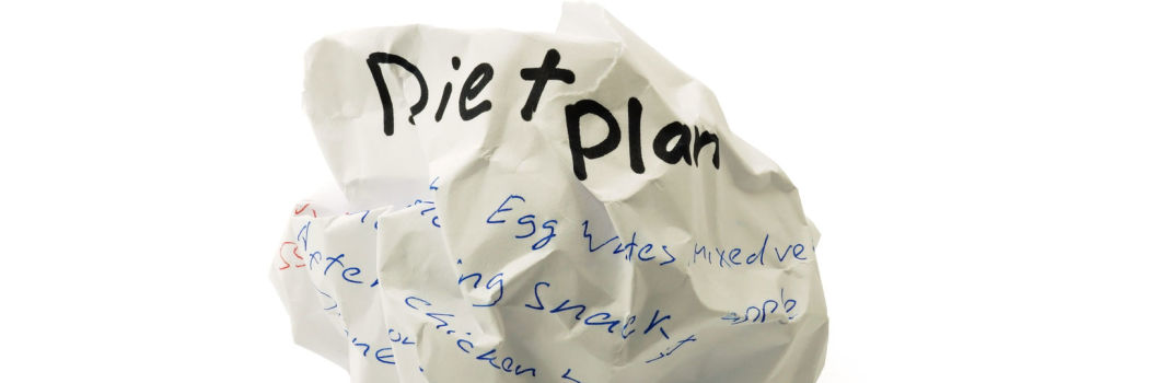Crumpled up piece of paper for a diet plan